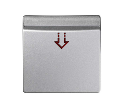 WYCOFANY Z OFERTY - Dostępny do wyczerpania zapasów magazynowych, pokrywa łącznika hotelowego, Simon 82, IP20, aluminium mat, metalizowany