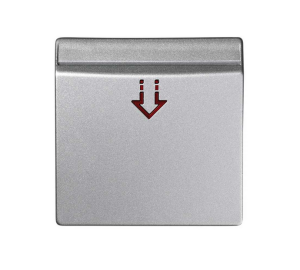 WYCOFANY Z OFERTY - Dostępny do wyczerpania zapasów magazynowych, pokrywa łącznika hotelowego, Simon 82, IP20, aluminium mat, metalizowany