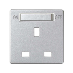 Pokrywa do gniazda w standardzie brytyjskim z wyłącznikiem, aluminium