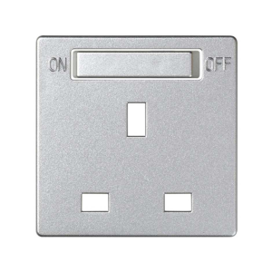 Pokrywa do gniazda w standardzie brytyjskim z wyłącznikiem, aluminium
