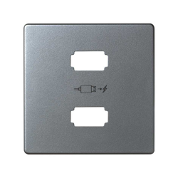 KONIEC PRODUKCJI - DOSTĘPNY DO WYCZERPANIA STANÓW MAGAZYNOWYCH, pokrywa do ładowarki USB, Simon 82, IP20, aluminium