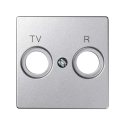 WYCOFANY Z OFERTY - Dostępny do wyczerpania zapasów magazynowych, pokrywa do gniazda antenowego R-TV-SAT, (pokrywa), Simon 82, aluminium zimne