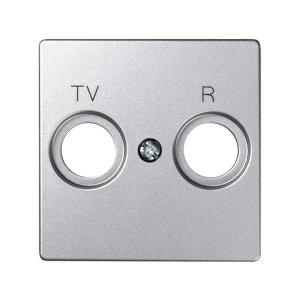 WYCOFANY Z OFERTY - Dostępny do wyczerpania zapasów magazynowych, pokrywa do gniazda antenowego R-TV-SAT, (pokrywa), Simon 82, aluminium zimne