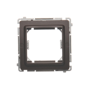 WYCOFANY Z OFERTY, adapter (przejściówka) na osprzęt standardu 45×45 mm, (moduł), Simon Basic, IP20, czekoladowy mat, metalizowany