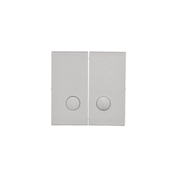Klawisz podwójny do łączników i przycisków, aluminium mat