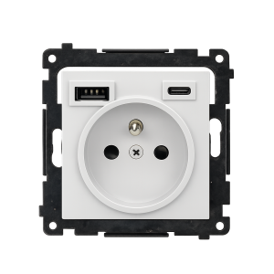 Simon 55 TGZ1ZUSB2CA.01/114 Gniazdo wtyczkowe z zi