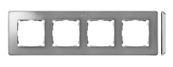 Ramka 4- krotna aluminium zimne chrom