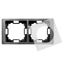 Ramka 2- krotna IP44 tytanowy, hydrografika