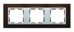 Ramka 3- krotna wenge / aluminium mat