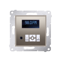 Radio cyfrowe z wyświetlaczem złoty mat, metalizowany