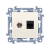 Gniazdo antenowe typu „F” + komputerowe RJ45 kat.5e kremowy