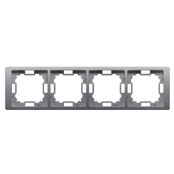 Ramka 4- krotna inox, metalizowany