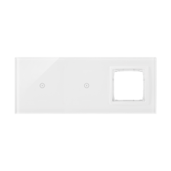 Panel dotykowy 3 moduły 1 pole dotykowe, 1 pole dotykowe, otwór na osprzęt Simon 54, biała perła