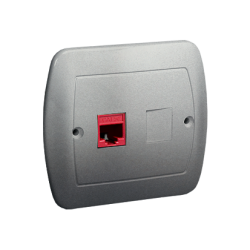Gniazdo komputerowe RJ45 kategoria 5e aluminiowy, metalizowany
