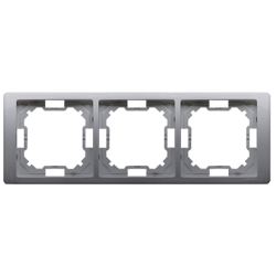 Ramka 3- krotna inox, metalizowany