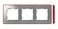 Ramka 3- krotna aluminium zimne czerwony
