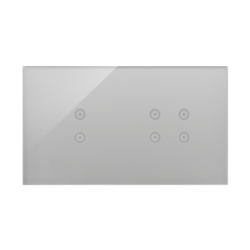 Panel dotykowy 2 moduły 2 pola dotykowe pionowe, 4 pola dotykowe, srebrna mgła