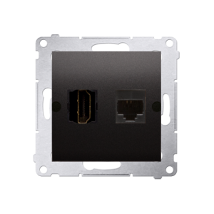 Simon 54 DGHRJ45.01/48 Gniazdo HDMI + RJ45 kat.6.