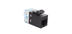 Wkład gniazda komputerowego RJ45 kat.5e, nieekranowany (UTP) czarny