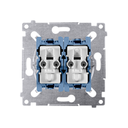 Łącznik schodowy i przycisk zwierny (mechanizm) 10AX 250V, szybkozłącza,