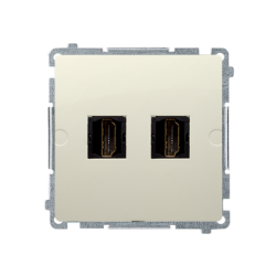 Gniazdo HDMI podwójne beżowy