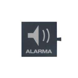 Filtr do klawisza świecącego tło grafit - piktogram Alarma