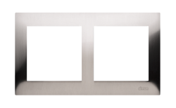Ramka 2- krotna metalowa inox, metal