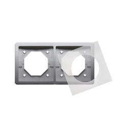 Ramka 2- krotna IP44 inox, metalizowany