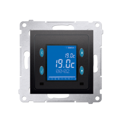 Regulator temperatury z wyświetlaczem (czujnik wewnętrzny) antracyt, metalizowany