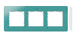 Ramka 3- krotna akwamaryn biały