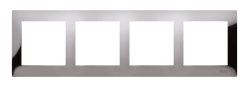 Ramka 4- krotna metalowa ciemna stal, metal