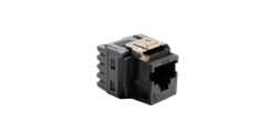 Wkład gniazda komputerowego RJ45 kat.5e, nieekranowany (UTP) czarny