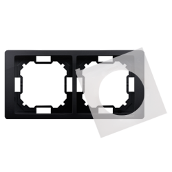 Ramka 2- krotna IP44 grafitowy, metalizowany