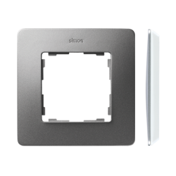Ramka 1- krotna aluminium biały