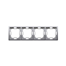 Ramka 4- krotna inox, metalizowany