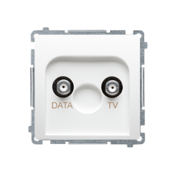 Gniazdo antenowe TV-DATA tłum.:5dB biały