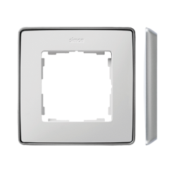 Ramka 1- krotna aluminium biały