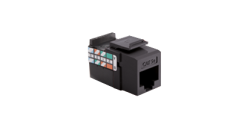 Wkład gniazda komputerowego RJ45 kat.5e, nieekranowany (UTP) WYCOFANY Z OFERTY - Dostępny do wyczerpania zapasów magazynowych, czarny