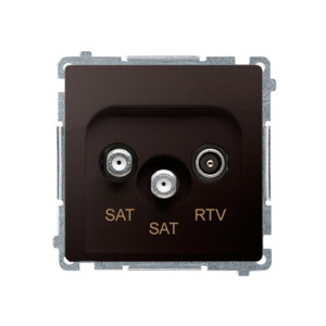 Simon Basic BMZAR+SAT3.1-P2.01/47 gniazdo antenowe SAT-SAT-RTV satelitarne podwójne