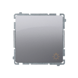 Przycisk "światło" (moduł) 16AX 250V, zaciski śrubowe, inox, metalizowany