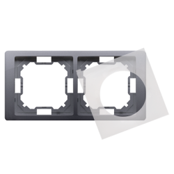 Ramka 2- krotna IP44 srebrny mat, metalizowany