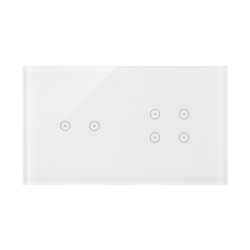 Panel dotykowy 2 moduły 2 pola dotykowe poziome, 4 pola dotykowe, biała perła