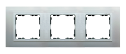 Ramka 3- krotna aluminium / aluminium mat