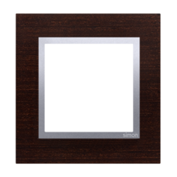 Ramka 1-krotna drewniana srebrne wenge