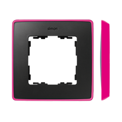 Ramka 1- krotna grafit jasny różowy
