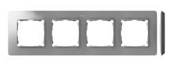Ramka 4- krotna aluminium czarny